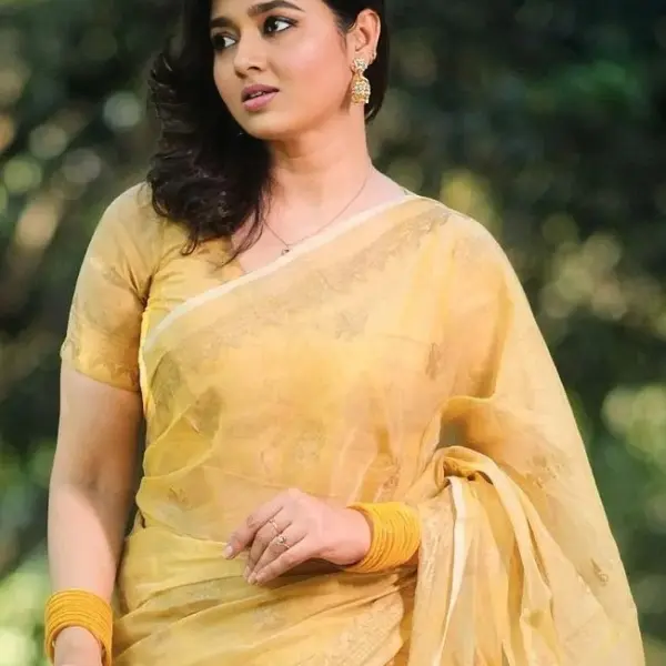 Semi Moslin Sharee with Blouse Piece