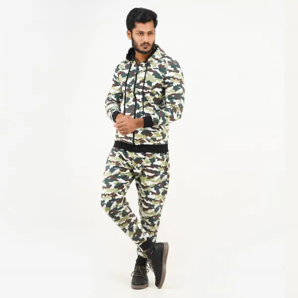 Men's winter Hoodie & Trouser(Black & Meroon) Full Set