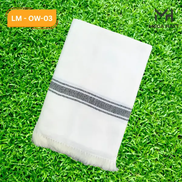 ✨ উলের সুতার  প্রিমিয়াম লাক্সারি মেন্স শাল - Off White