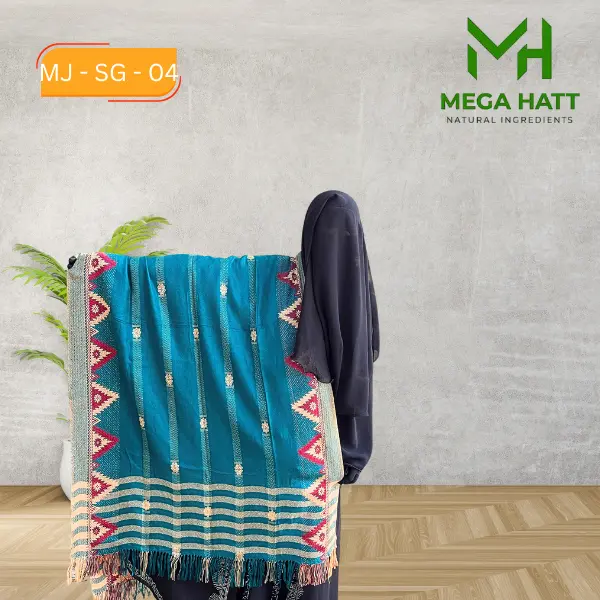 Minakari Jamdani Shawl - Sea Green