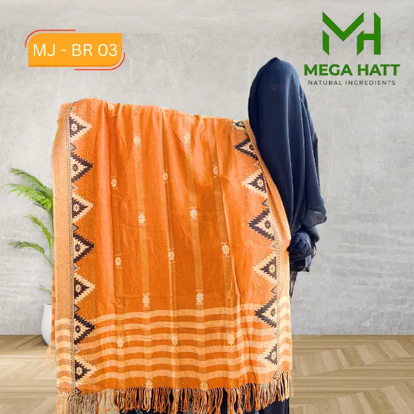 Minakari Jamdani Shawl - Brown