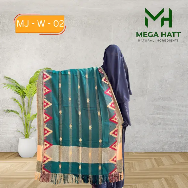 Minakari Jamdani Shawl - Green