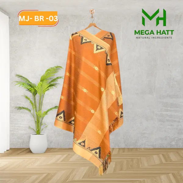 Minakari Jamdani Shawl - Brown