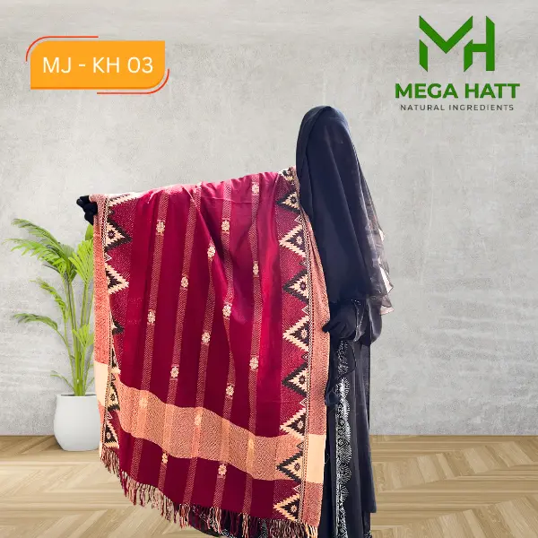 Minakari Jamdani Shawl - Maroon