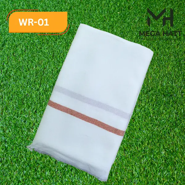 রেগুলার  জেন্টস নেতা শাল (সাদা)