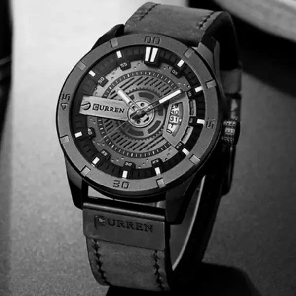 CURREN 8301 Men Military Sports Watches Men's Quartz- Black