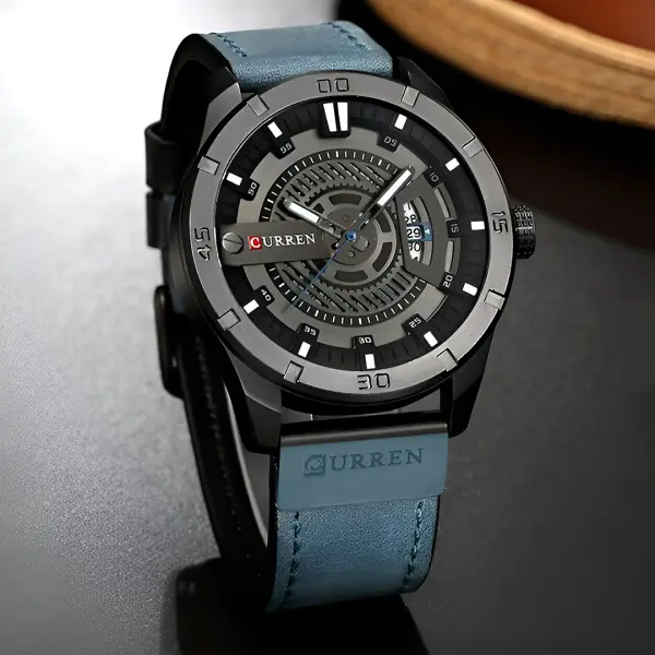 CURREN 8301 Men Military Sports Watches Men's Quartz- Green