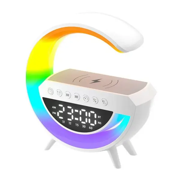 Power Bank, Bluetooth Speaker, Volume Alarm Clock, Multi-Functional Desk Lamp, Night Light