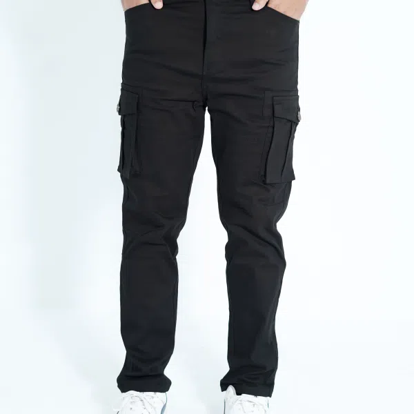 Premium Black Cargo Pant- (code) 401