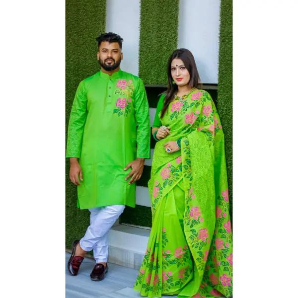 ধুপিয়ান সিল্কের শাড়ি পাঞ্জাবি কাঁপল