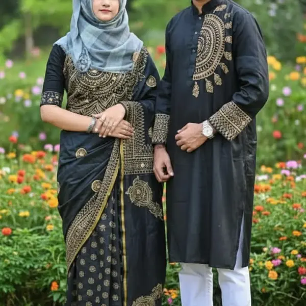 ধুপিয়ান সিল্কের শাড়ি পাঞ্জাবি কাঁপল