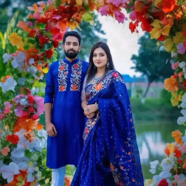 ধুপিয়ান সিল্কের শাড়ি পাঞ্জাবি কাঁপল