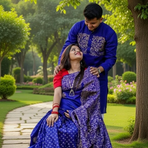 ধুপিয়ান সিল্কের শাড়ি পাঞ্জাবি কাঁপল