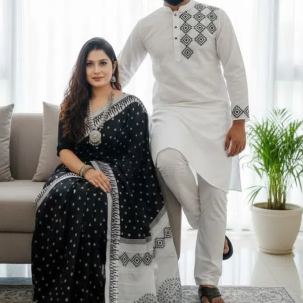 ধুপিয়ান সিল্কের শাড়ি পাঞ্জাবি কাঁপল