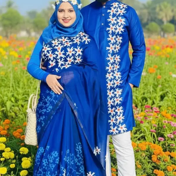 ধুপিয়ান সিল্কের শাড়ি পাঞ্জাবি কাঁপল