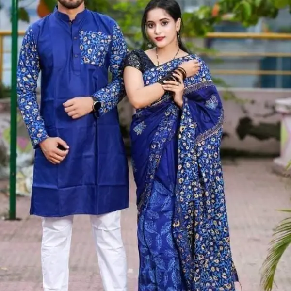 ধুপিয়ান সিল্কের শাড়ি পাঞ্জাবি কাঁপল