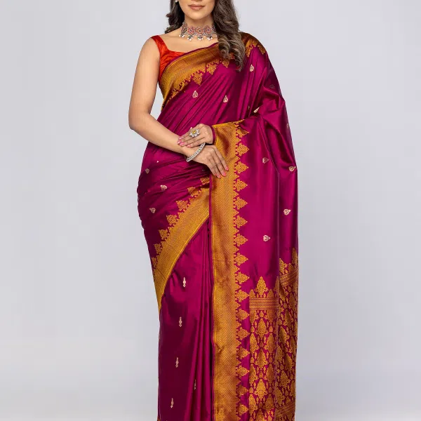 Maroon Mirpur Katan Saree